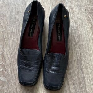 Etienne Aigner Navy Leather Loafers